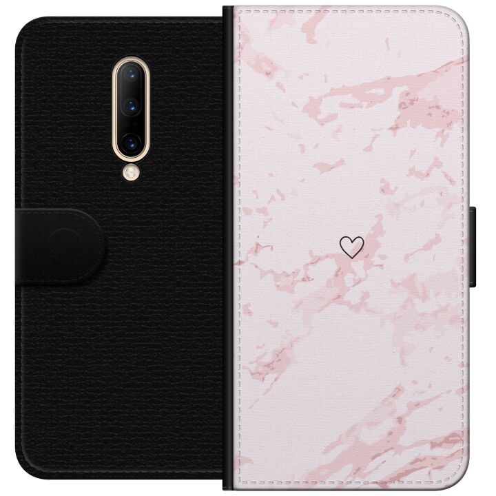 Wallet case for OnePlus 7 Pro with Pink Heart design in the group SMARTPHONE & TABLETS / Phone cases / OnePlus at TP E-commerce Nordic AB (A56659)