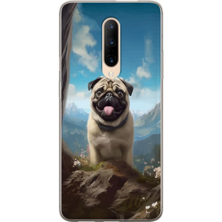 Mobile case for OnePlus 7 Pro with Happy Dog design in the group SMARTPHONE & TABLETS / Phone cases / OnePlus at TP E-commerce Nordic AB (A56681)