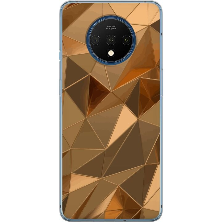 Mobile case for OnePlus 7T with 3D Gold design in the group SMARTPHONE & TABLETS / Phone cases / OnePlus at TP E-commerce Nordic AB (A56741)