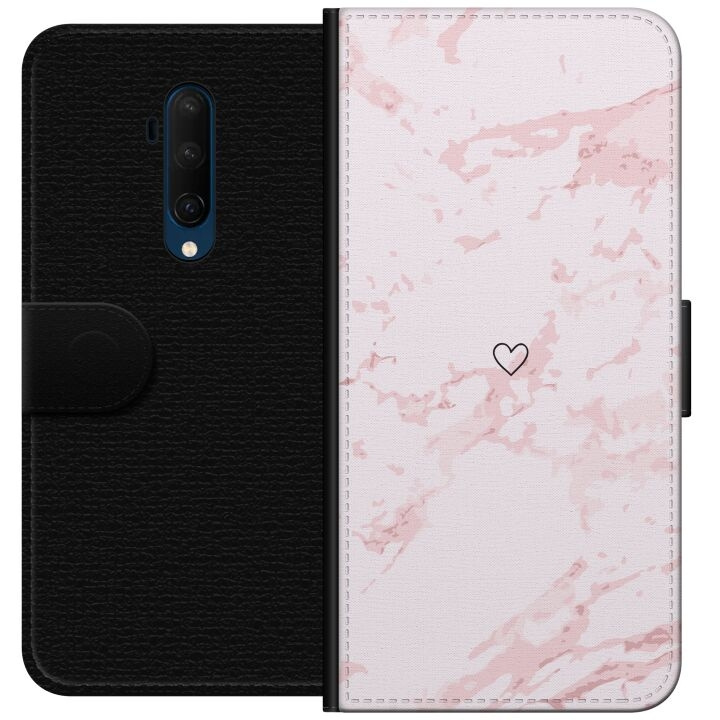 Wallet case for OnePlus 7T Pro with Pink Heart design in the group SMARTPHONE & TABLETS / Phone cases / OnePlus at TP E-commerce Nordic AB (A56767)