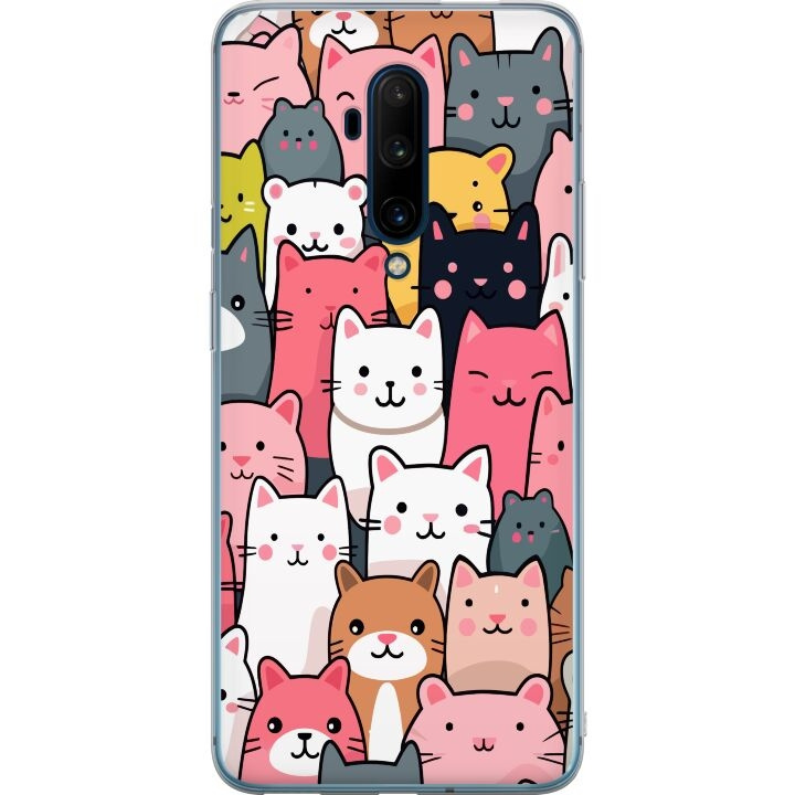 Mobile case for OnePlus 7T Pro with Cat pattern design in the group SMARTPHONE & TABLETS / Phone cases / OnePlus at TP E-commerce Nordic AB (A56779)