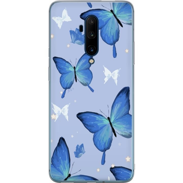 Mobile case for OnePlus 7T Pro with Blue butterflies design in the group SMARTPHONE & TABLETS / Phone cases / OnePlus at TP E-commerce Nordic AB (A56787)