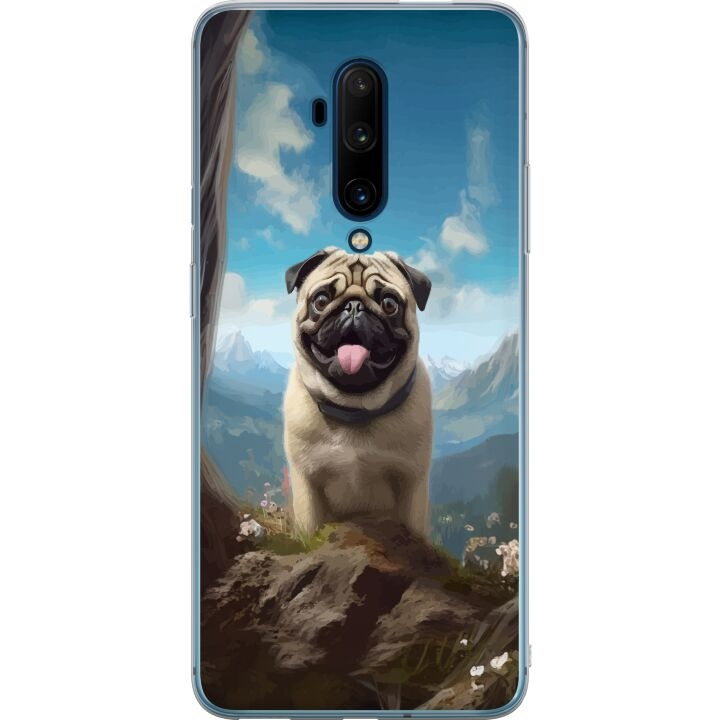 Mobile case for OnePlus 7T Pro with Happy Dog design in the group SMARTPHONE & TABLETS / Phone cases / OnePlus at TP E-commerce Nordic AB (A56789)