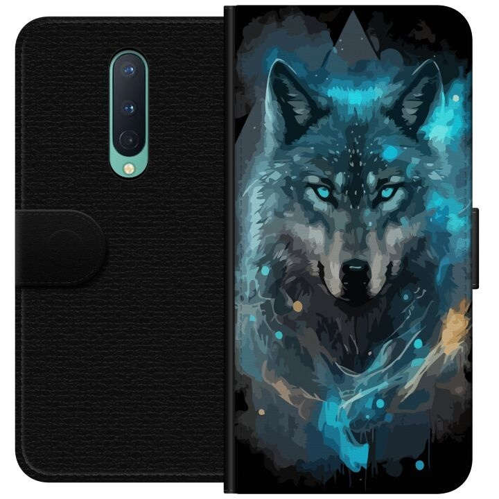 Wallet case for OnePlus 8 with Wolf design in the group SMARTPHONE & TABLETS / Phone cases / OnePlus at TP E-commerce Nordic AB (A56803)