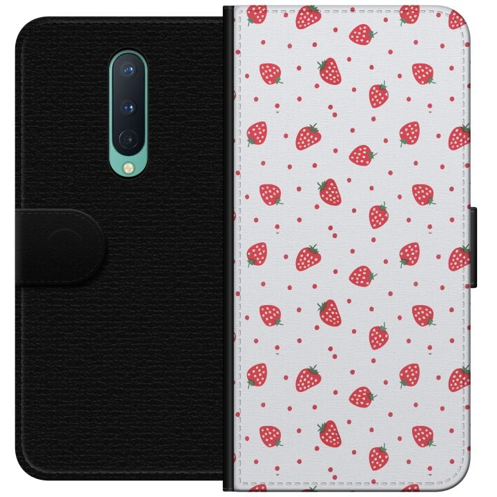 Wallet case for OnePlus 8 with Strawberries design in the group SMARTPHONE & TABLETS / Phone cases / OnePlus at TP E-commerce Nordic AB (A56815)