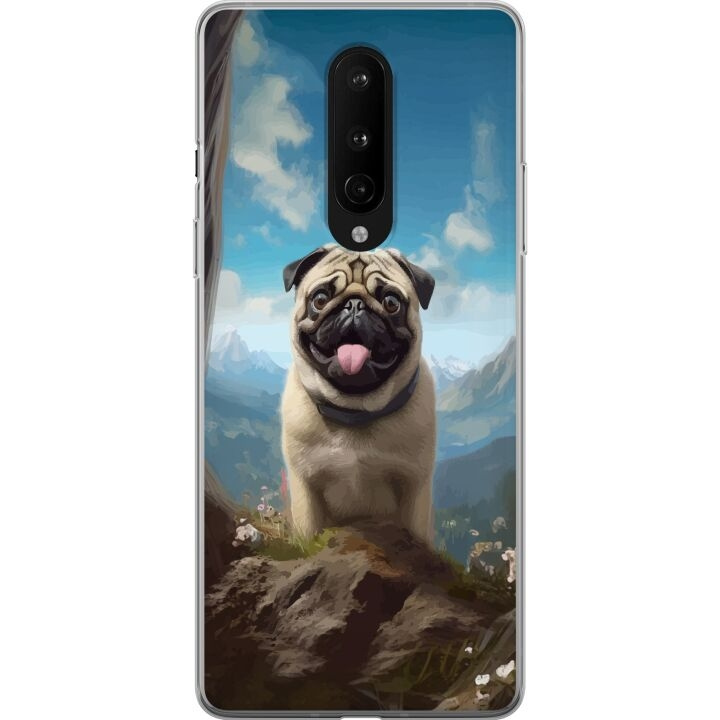 Mobile case for OnePlus 8 with Happy Dog design in the group SMARTPHONE & TABLETS / Phone cases / OnePlus at TP E-commerce Nordic AB (A56843)