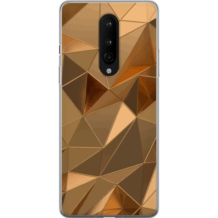 Mobile case for OnePlus 8 with 3D Gold design in the group SMARTPHONE & TABLETS / Phone cases / OnePlus at TP E-commerce Nordic AB (A56849)