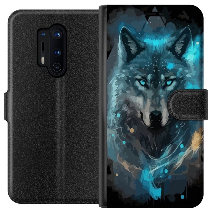 Wallet case for OnePlus 8 Pro with Wolf design in the group SMARTPHONE & TABLETS / Phone cases / OnePlus at TP E-commerce Nordic AB (A56857)