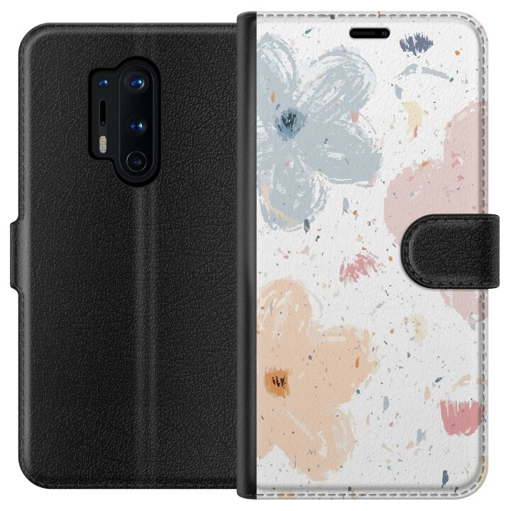 Wallet case for OnePlus 8 Pro with Flowers design in the group SMARTPHONE & TABLETS / Phone cases / OnePlus at TP E-commerce Nordic AB (A56864)