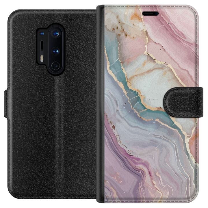 Wallet case for OnePlus 8 Pro with Marble design in the group SMARTPHONE & TABLETS / Phone cases / OnePlus at TP E-commerce Nordic AB (A56874)