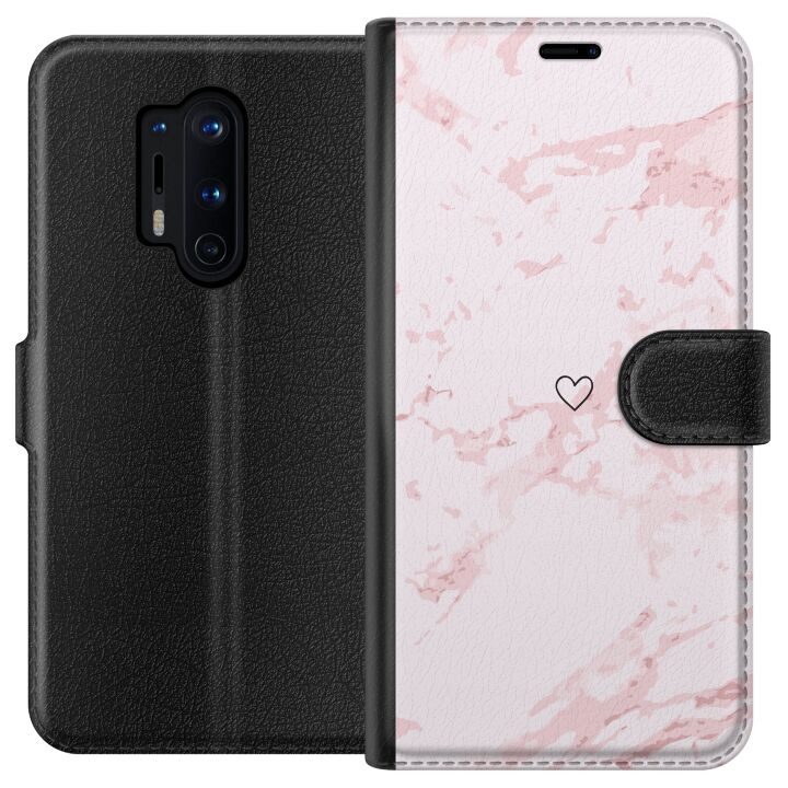 Wallet case for OnePlus 8 Pro with Pink Heart design in the group SMARTPHONE & TABLETS / Phone cases / OnePlus at TP E-commerce Nordic AB (A56875)