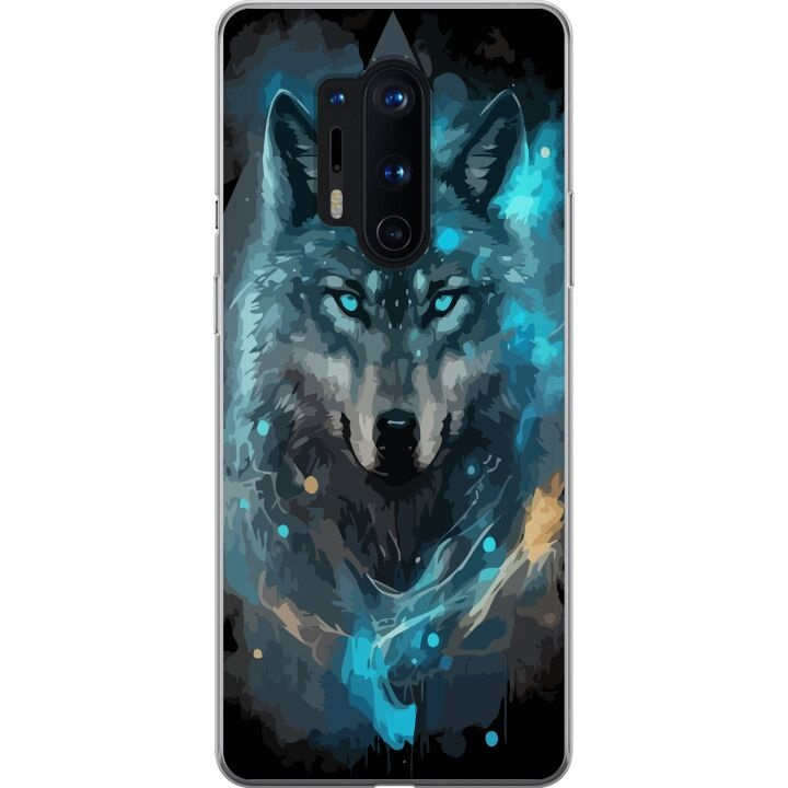 Mobile case for OnePlus 8 Pro with Wolf design in the group SMARTPHONE & TABLETS / Phone cases / OnePlus at TP E-commerce Nordic AB (A56884)