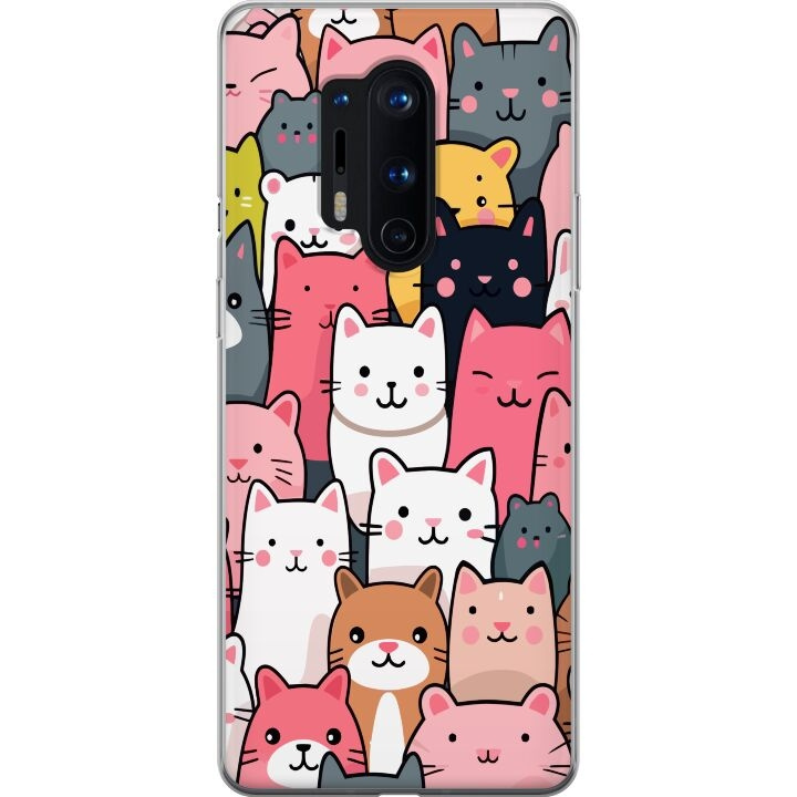 Mobile case for OnePlus 8 Pro with Cat pattern design in the group SMARTPHONE & TABLETS / Phone cases / OnePlus at TP E-commerce Nordic AB (A56887)