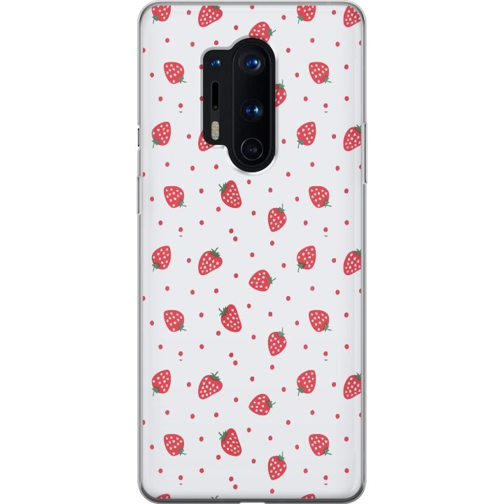 Mobile case for OnePlus 8 Pro with Strawberries design in the group SMARTPHONE & TABLETS / Phone cases / OnePlus at TP E-commerce Nordic AB (A56896)