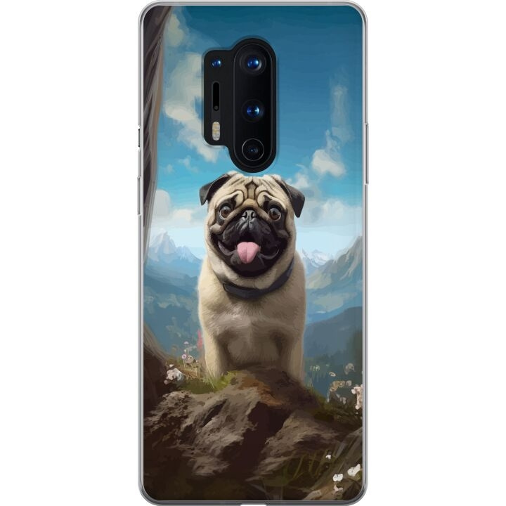 Mobile case for OnePlus 8 Pro with Happy Dog design in the group SMARTPHONE & TABLETS / Phone cases / OnePlus at TP E-commerce Nordic AB (A56897)