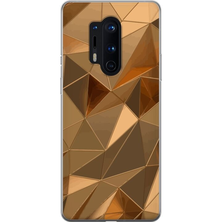 Mobile case for OnePlus 8 Pro with 3D Gold design in the group SMARTPHONE & TABLETS / Phone cases / OnePlus at TP E-commerce Nordic AB (A56903)