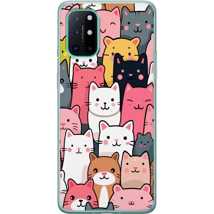 Mobile case for OnePlus 8T with Cat pattern design in the group SMARTPHONE & TABLETS / Phone cases / OnePlus at TP E-commerce Nordic AB (A56941)