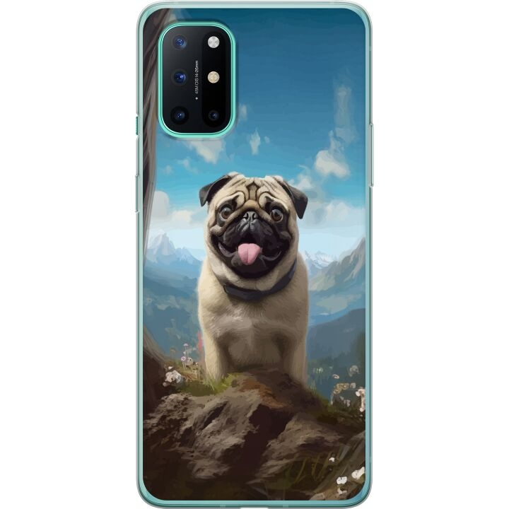 Mobile case for OnePlus 8T with Happy Dog design in the group SMARTPHONE & TABLETS / Phone cases / OnePlus at TP E-commerce Nordic AB (A56951)