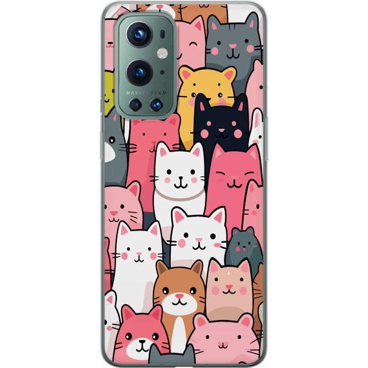 Mobile case for OnePlus 9 Pro with Cat pattern design in the group SMARTPHONE & TABLETS / Phone cases / OnePlus at TP E-commerce Nordic AB (A57049)