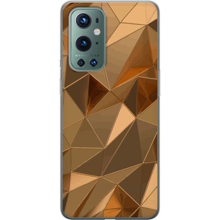 Mobile case for OnePlus 9 Pro with 3D Gold design in the group SMARTPHONE & TABLETS / Phone cases / OnePlus at TP E-commerce Nordic AB (A57065)