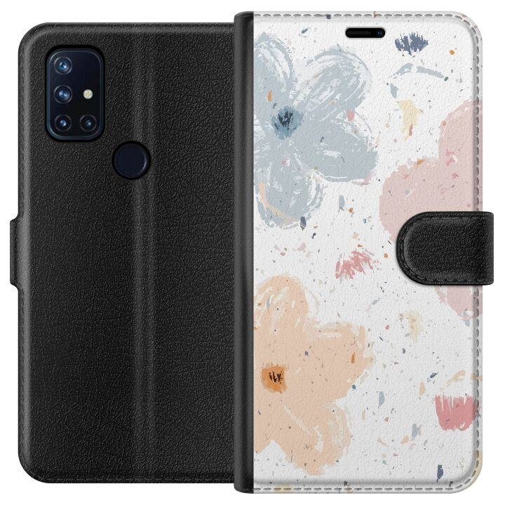 Wallet case for OnePlus Nord N10 5G with Flowers design in the group SMARTPHONE & TABLETS / Phone cases / OnePlus at TP E-commerce Nordic AB (A57215)