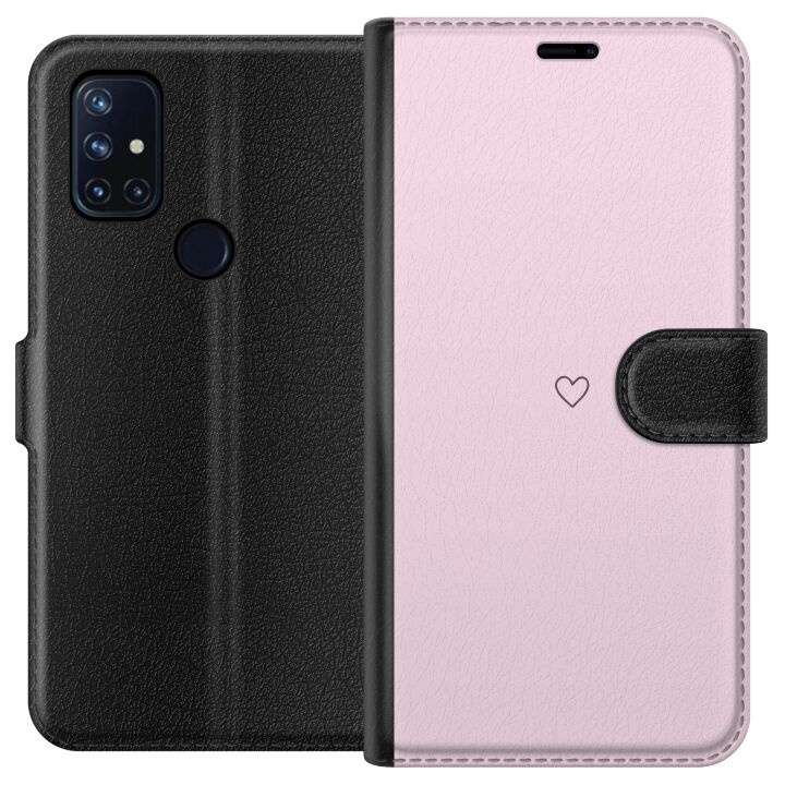 Wallet case for OnePlus Nord N10 5G with Heart design in the group SMARTPHONE & TABLETS / Phone cases / OnePlus at TP E-commerce Nordic AB (A57222)