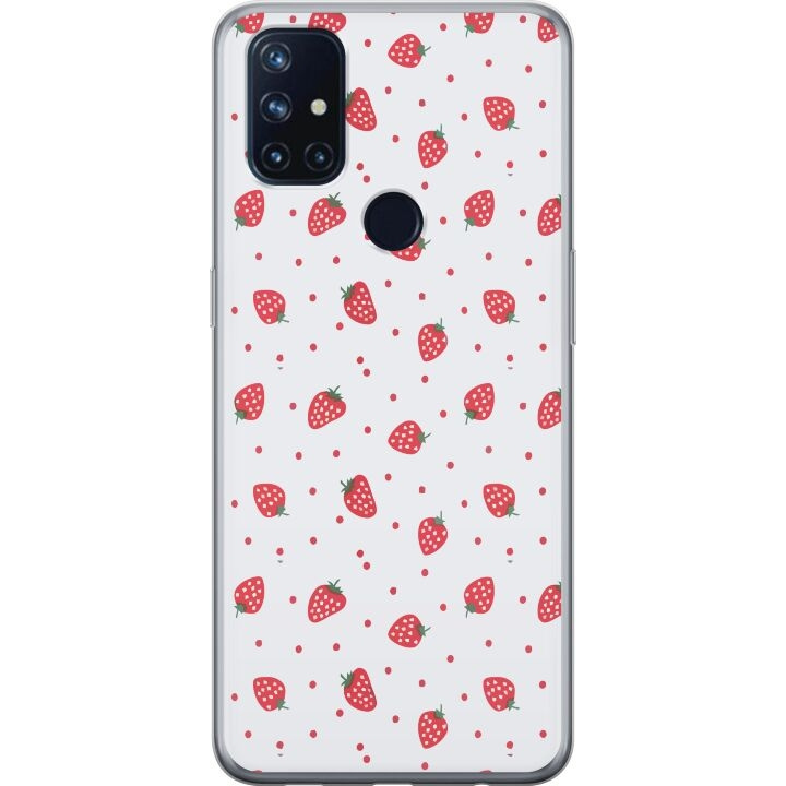 Mobile case for OnePlus Nord N10 5G with Strawberries design in the group SMARTPHONE & TABLETS / Phone cases / OnePlus at TP E-commerce Nordic AB (A57247)