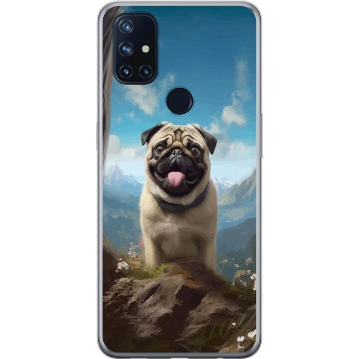 Mobile case for OnePlus Nord N10 5G with Happy Dog design in the group SMARTPHONE & TABLETS / Phone cases / OnePlus at TP E-commerce Nordic AB (A57248)