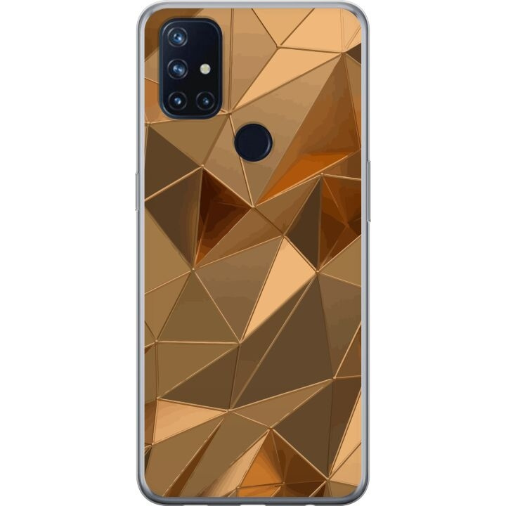 Mobile case for OnePlus Nord N10 5G with 3D Gold design in the group SMARTPHONE & TABLETS / Phone cases / OnePlus at TP E-commerce Nordic AB (A57254)