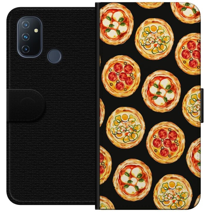 Wallet case for OnePlus Nord N100 with Pizza design in the group SMARTPHONE & TABLETS / Phone cases / OnePlus at TP E-commerce Nordic AB (A57270)