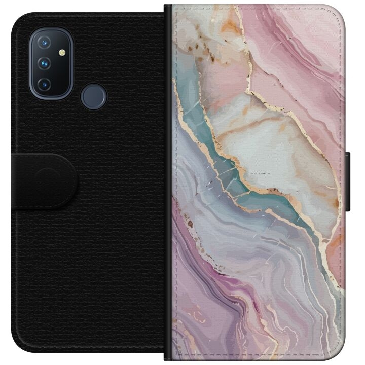 Wallet case for OnePlus Nord N100 with Marble design in the group SMARTPHONE & TABLETS / Phone cases / OnePlus at TP E-commerce Nordic AB (A57279)