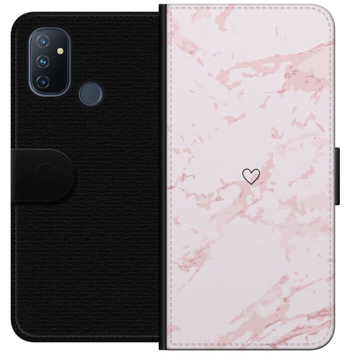 Wallet case for OnePlus Nord N100 with Pink Heart design in the group SMARTPHONE & TABLETS / Phone cases / OnePlus at TP E-commerce Nordic AB (A57280)