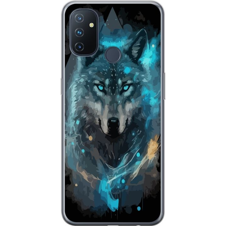 Mobile case for OnePlus Nord N100 with Wolf design in the group SMARTPHONE & TABLETS / Phone cases / OnePlus at TP E-commerce Nordic AB (A57289)