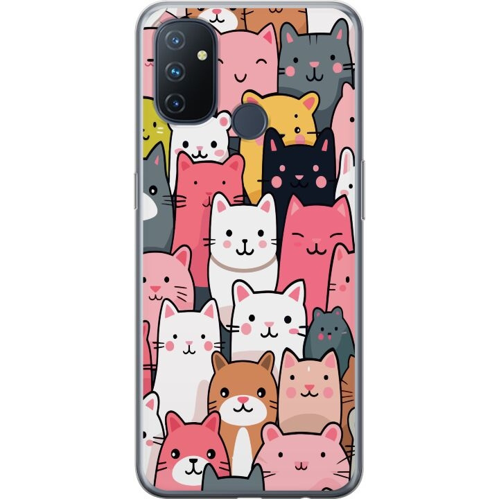 Mobile case for OnePlus Nord N100 with Cat pattern design in the group SMARTPHONE & TABLETS / Phone cases / OnePlus at TP E-commerce Nordic AB (A57292)