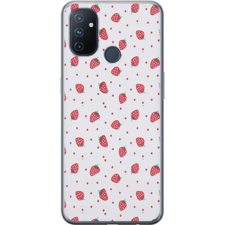 Mobile case for OnePlus Nord N100 with Strawberries design in the group SMARTPHONE & TABLETS / Phone cases / OnePlus at TP E-commerce Nordic AB (A57301)