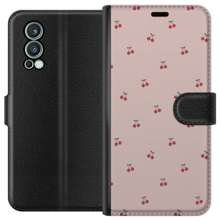 Wallet case for OnePlus Nord 2 5G with Cherry design in the group SMARTPHONE & TABLETS / Phone cases / OnePlus at TP E-commerce Nordic AB (A57318)