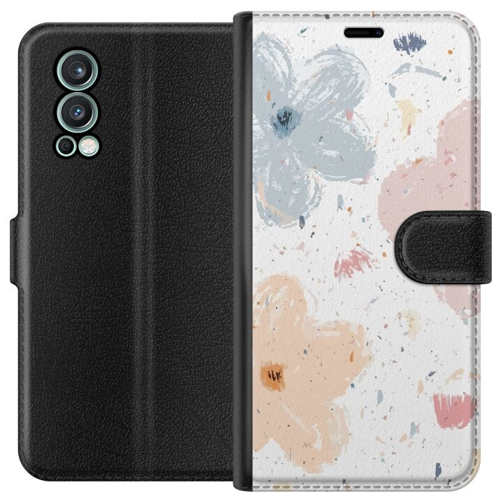 Wallet case for OnePlus Nord 2 5G with Flowers design in the group SMARTPHONE & TABLETS / Phone cases / OnePlus at TP E-commerce Nordic AB (A57323)