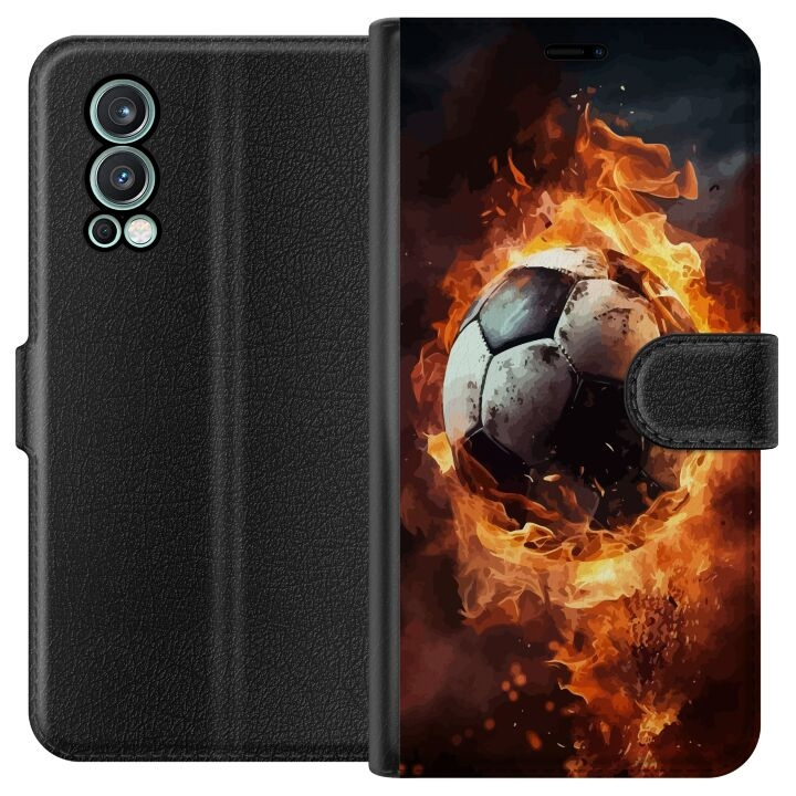 Wallet case for OnePlus Nord 2 5G with Football design in the group SMARTPHONE & TABLETS / Phone cases / OnePlus at TP E-commerce Nordic AB (A57332)