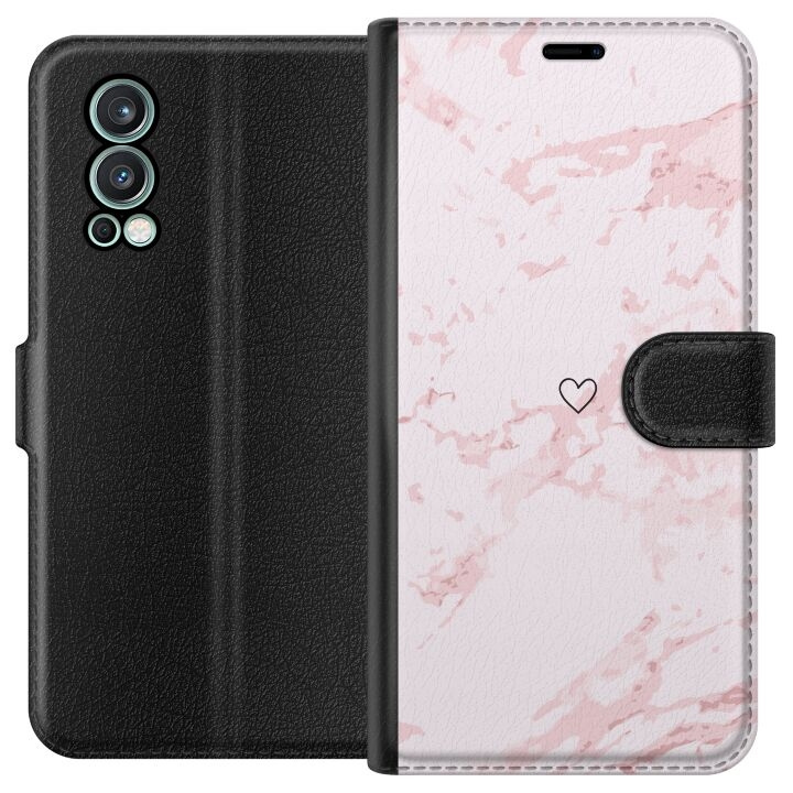 Wallet case for OnePlus Nord 2 5G with Pink Heart design in the group SMARTPHONE & TABLETS / Phone cases / OnePlus at TP E-commerce Nordic AB (A57334)