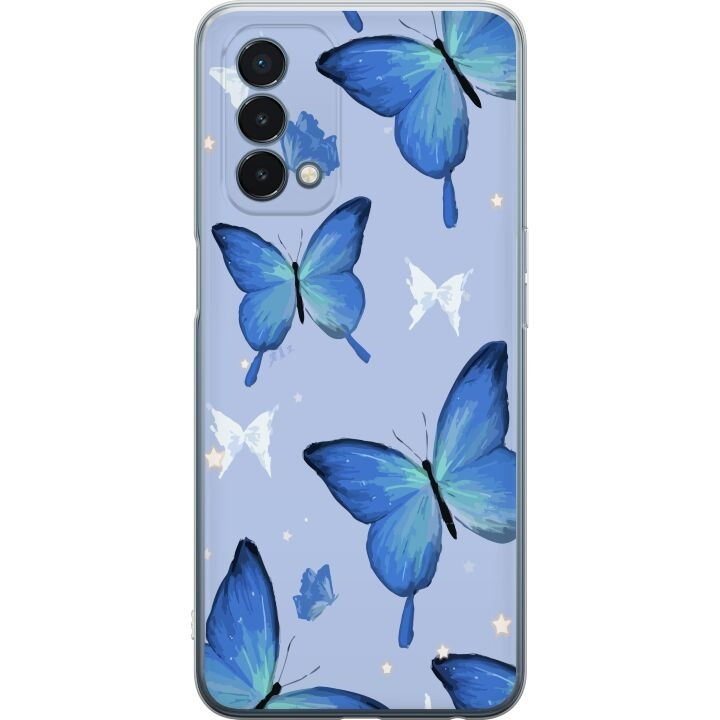 Mobile case for OnePlus Nord N200 5G with Blue butterflies design in the group SMARTPHONE & TABLETS / Phone cases / OnePlus at TP E-commerce Nordic AB (A57408)