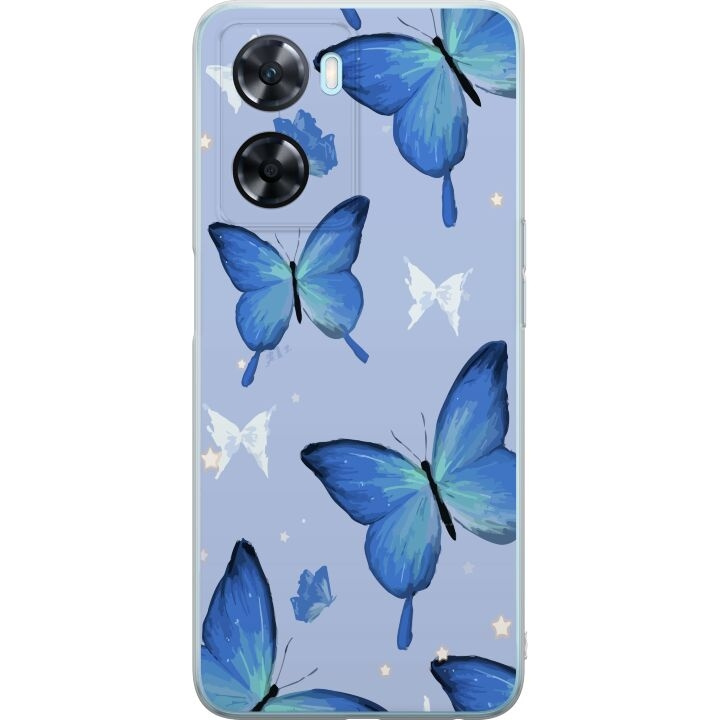 Mobile case for OnePlus Nord N20 SE with Blue butterflies design in the group SMARTPHONE & TABLETS / Phone cases / OnePlus at TP E-commerce Nordic AB (A57462)