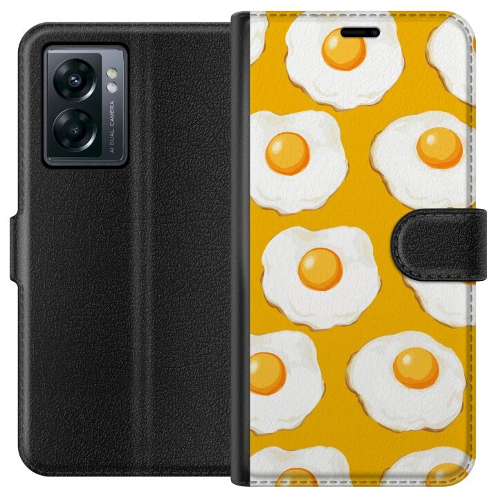 Wallet case for OnePlus Nord N300 with Fried egg design in the group SMARTPHONE & TABLETS / Phone cases / OnePlus at TP E-commerce Nordic AB (A57502)