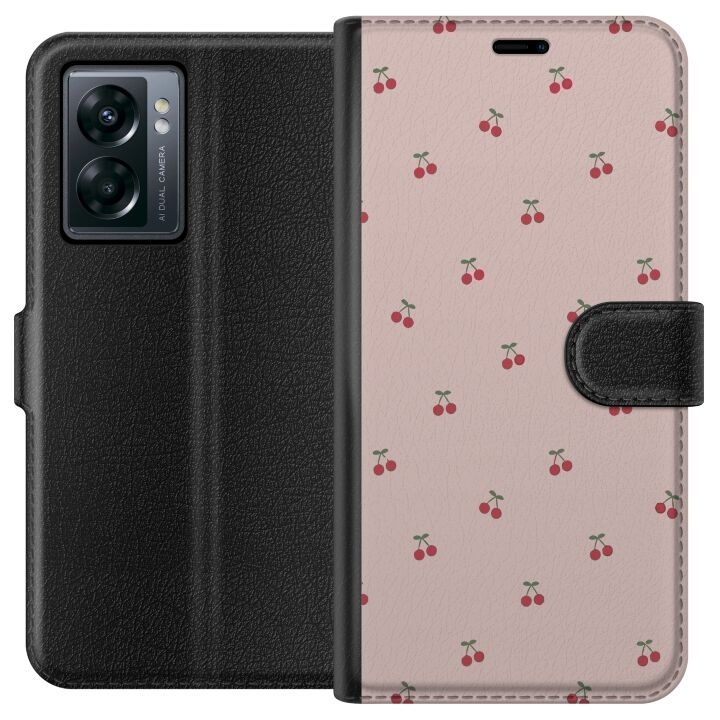 Wallet case for OnePlus Nord N300 with Cherry design in the group SMARTPHONE & TABLETS / Phone cases / OnePlus at TP E-commerce Nordic AB (A57507)