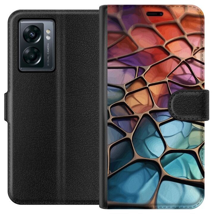 Wallet case for OnePlus Nord N300 with Metallic pattern design in the group SMARTPHONE & TABLETS / Phone cases / OnePlus at TP E-commerce Nordic AB (A57510)