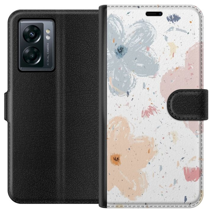 Wallet case for OnePlus Nord N300 with Flowers design in the group SMARTPHONE & TABLETS / Phone cases / OnePlus at TP E-commerce Nordic AB (A57512)