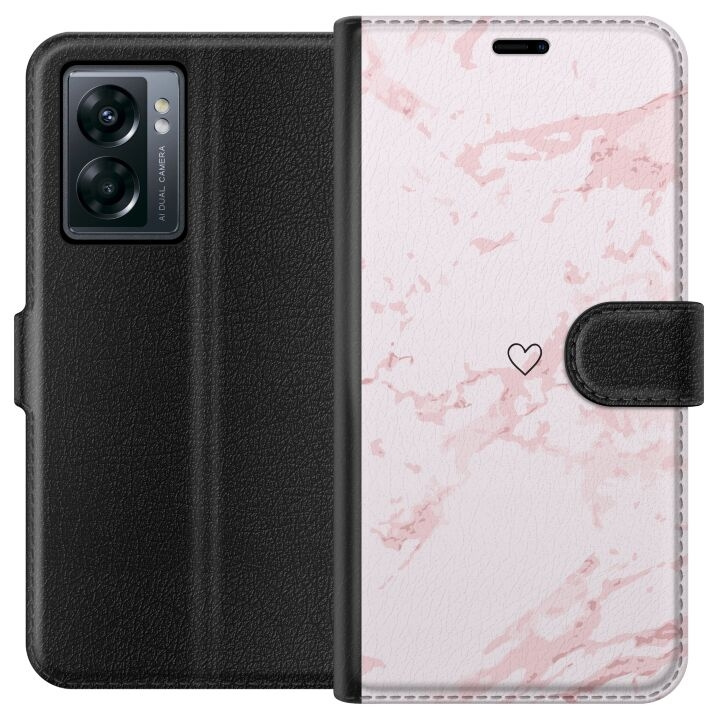 Wallet case for OnePlus Nord N300 with Pink Heart design in the group SMARTPHONE & TABLETS / Phone cases / OnePlus at TP E-commerce Nordic AB (A57523)