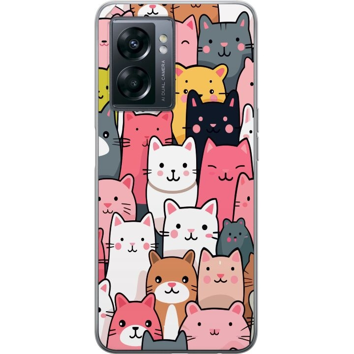 Mobile case for OnePlus Nord N300 with Cat pattern design in the group SMARTPHONE & TABLETS / Phone cases / OnePlus at TP E-commerce Nordic AB (A57535)