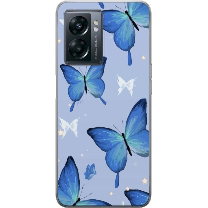 Mobile case for OnePlus Nord N300 with Blue butterflies design in the group SMARTPHONE & TABLETS / Phone cases / OnePlus at TP E-commerce Nordic AB (A57543)