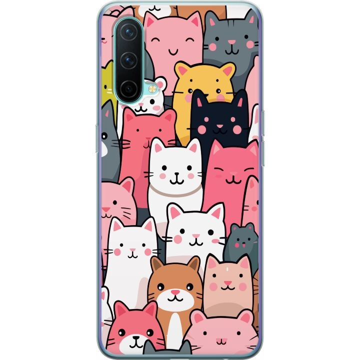 Mobile case for OnePlus Nord CE 5G with Cat pattern design in the group SMARTPHONE & TABLETS / Phone cases / OnePlus at TP E-commerce Nordic AB (A57589)