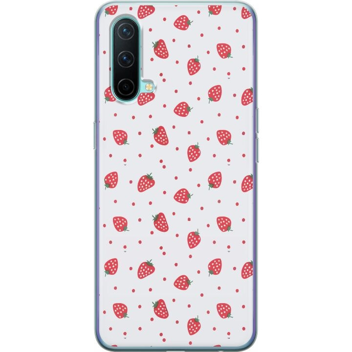 Mobile case for OnePlus Nord CE 5G with Strawberries design in the group SMARTPHONE & TABLETS / Phone cases / OnePlus at TP E-commerce Nordic AB (A57598)